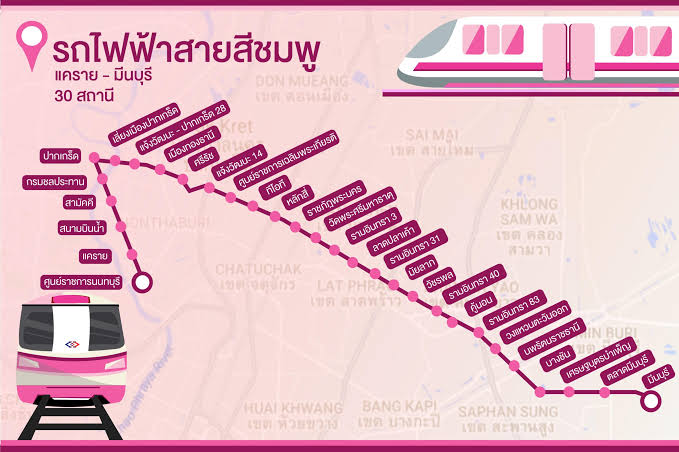 รถไฟฟ้า สายสีชมพู