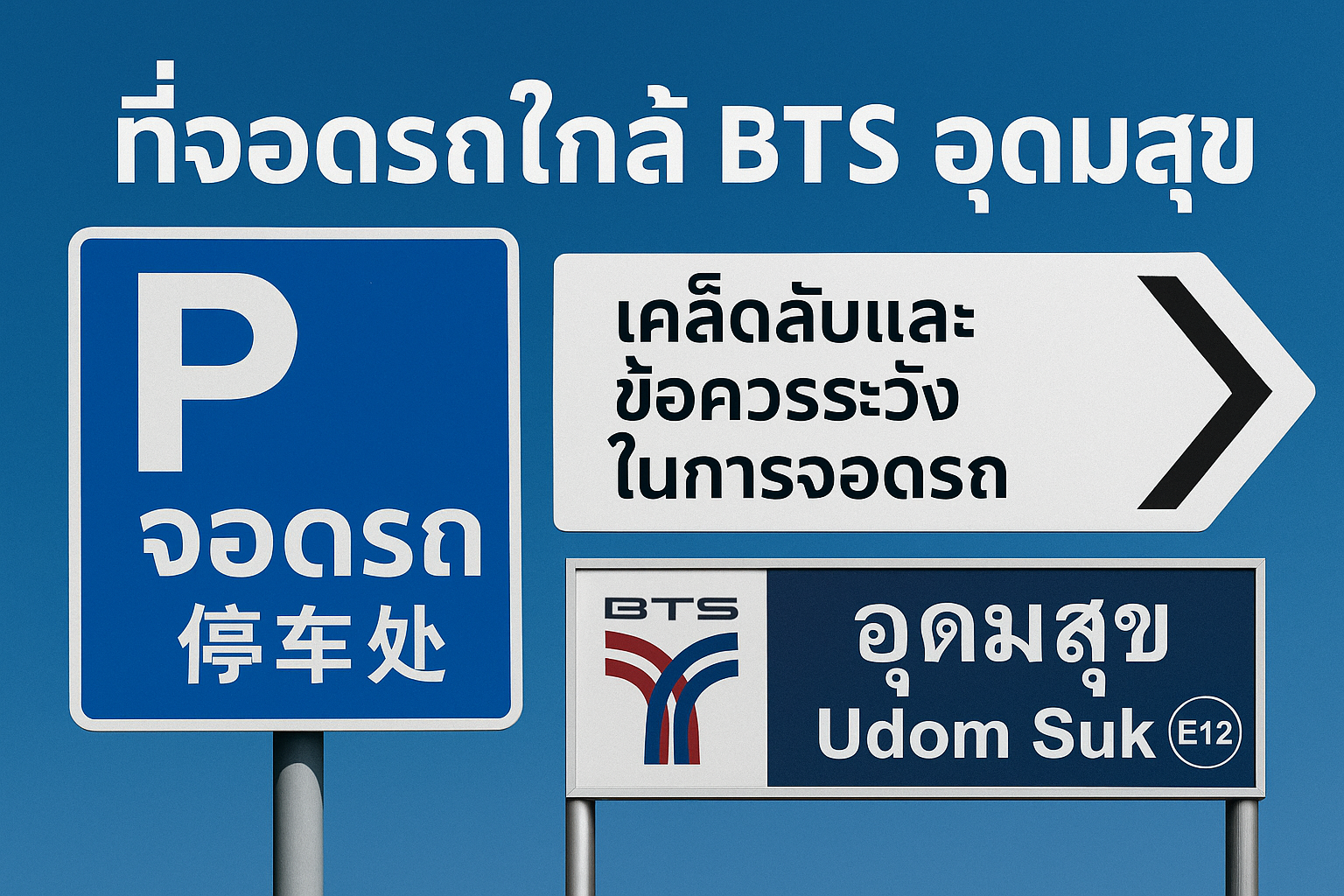 ที่จอดรถ bts อุดมสุข