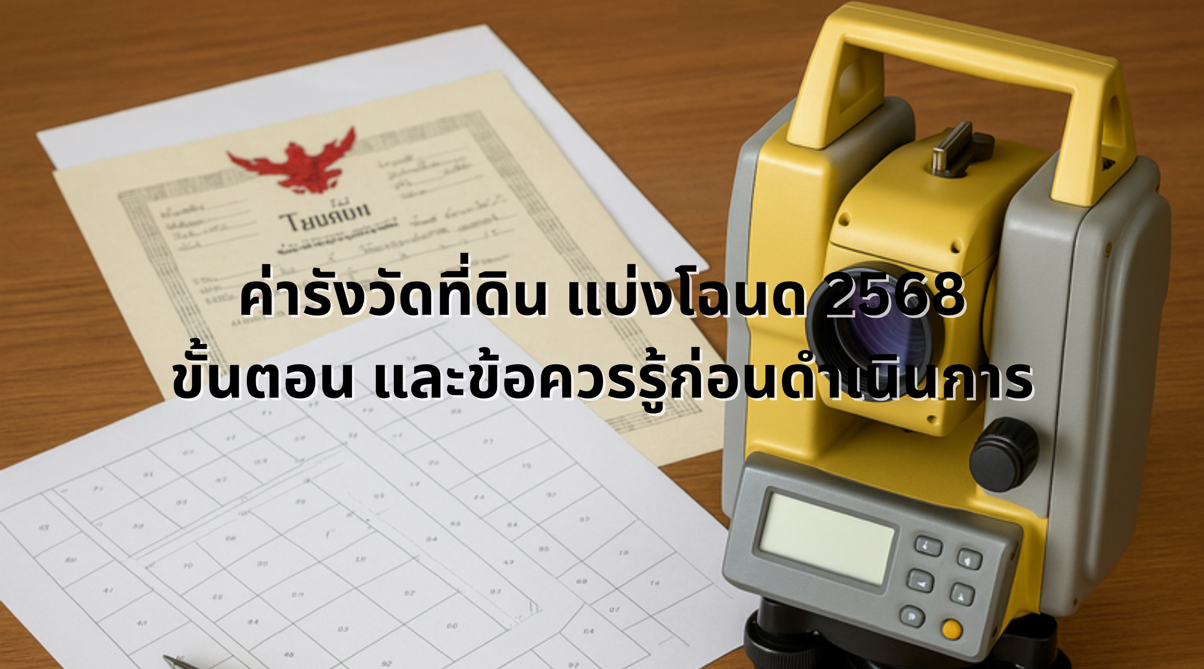ค่ารังวัดที่ดิน แบ่งโฉนด 2568