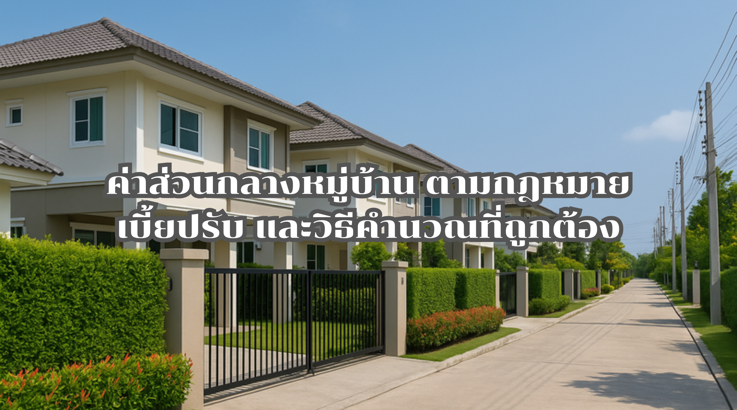 ค่าส่วนกลางหมู่บ้าน ตามกฎหมาย