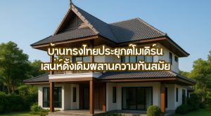 บ้านทรงไทยประยุกต์โมเดิร์น