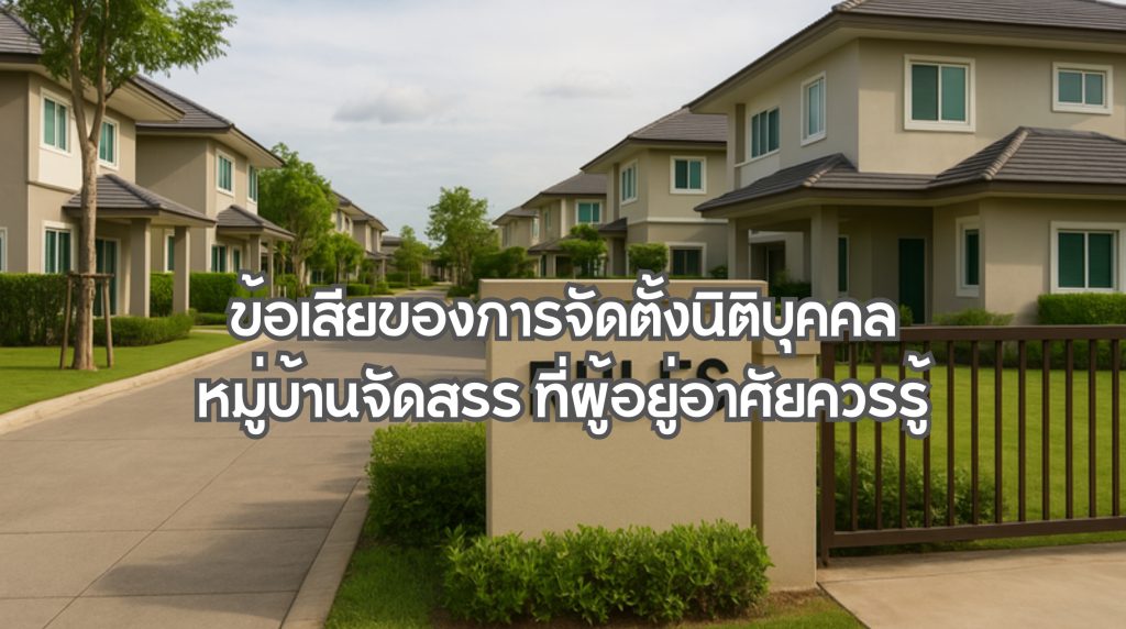 ข้อเสียของการจัดตั้งนิติบุคคลหมู่บ้านจัดสรร