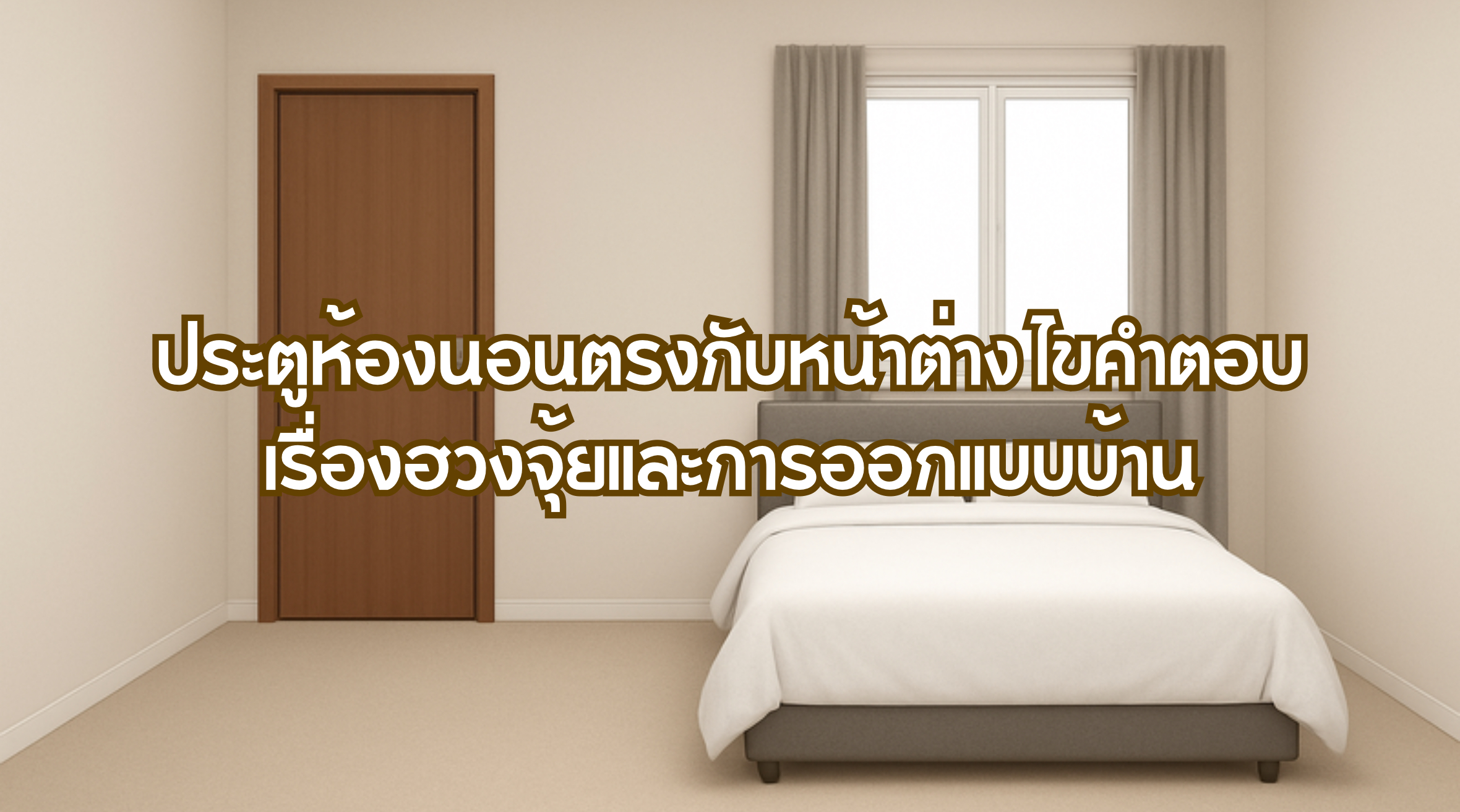 ประตูห้องนอนตรงกับหน้าต่าง